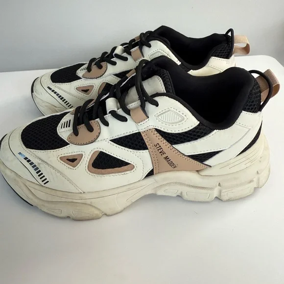 Steve Madden Black and White Sneakers - Picture 10 of 13